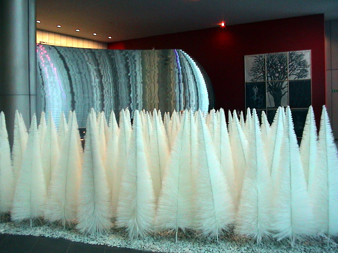 Snow white Christmas trees